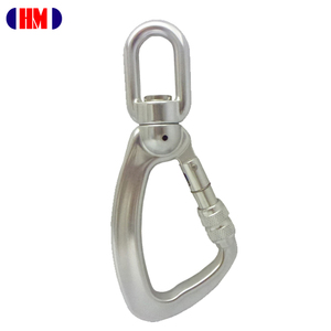 Aluminum Swivel 25kN Load Indicator Snap Screw Lock Hook - Product Image 1