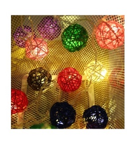 Boule de rotin écologique multicolore à Led, éclairage multicolore pour ornements de noël, décoration de la maison, le plus récent prix baguette - Product Image 1