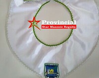 Tablier maçonnique OES Grand Matron avec strass dorés, Rite Français, Régalia, Taille personnalisable, Logo brodé, Polyester