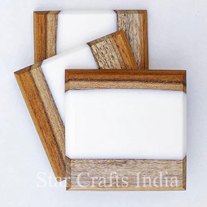 Factory OEM <b>Cork</b> Bamboo Coaster Marble and Acacia Wood with Best Quality Factory Made Round Shape <b>Table</b> <b>Mat</b> Pad Attractive Rate - Product Image 2
