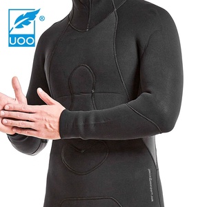 UOO fábrica OEM ODM 3mm 5mm 7mm dos piezas de manga larga con capucha neopreno pesca submarina traje de buceo libre - Product Image 4