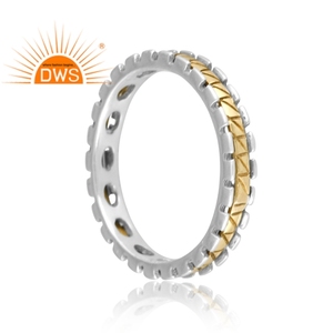 Hecho a mano fina plata esterlina unisex Spinner anillo texturizado fabricante de joyas de plata - Product Image 4