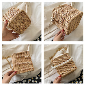 Sac à bandoulière en rotin tissé à la main, sac à main style européen et américain, meilleur prix, nouvelle collection 2019 - Product Image 5