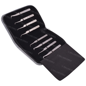 Gris cremallera elástico sosteniendo 8 pinzas tus pinzas son una inversión proteger con PH Lash herramientas pinzas caso - Product Image 2