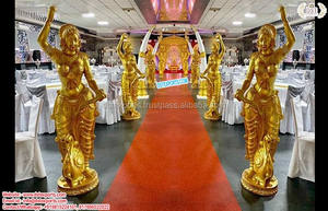 La última boda FRP pilares para decoración de loto tallada FRP pilares glamorosa boda de FRP pilares para pasarela - Product Image 5