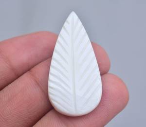 แม่ของมุกแกะสลัก Cabochon แม่ของมุกแกะสลักพลอยไม้ถูพื้นหินขัดเปลือกอัญมณีหลวม Cabochon - Product Image 5