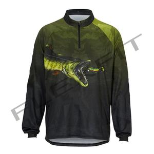 เสื้อตกปลาแขนยาวสำหรับผู้ชาย พิมพ์ลายปลามาฮีมาฮี ป้องกันแสงแดด UPF 50 ผลิตจากโพลีเอสเตอร์ รับสกรีนโลโก้ด้านหน้า เสื้อผ้าสำหรับกิจกรรมกลางแจ้ง - Product Image 2