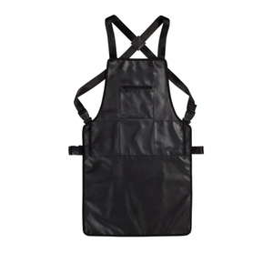 ผ้าคลุมตัดผมหนัง PU สีน้ำตาลเข้ม สายคล้องคอปรับได้ ชุดออกกำลังกายแบบปรับแต่งได้สำหรับร้านทำผม ทำจากผ้าฝ้าย - Product Image 4