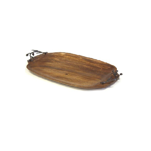 Plateau de service en bois artisanal Saaz exclusif-Impression de taille personnalisable sculptée à la main de haute qualité pour la décoration de mariage d'hôtel à la maison - Product Image 5