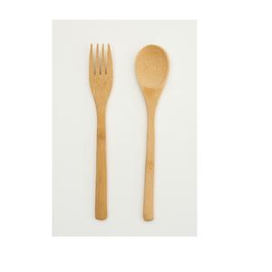 ชุดช้อนส้อมไม้,ชุดเครื่องใช้บนโต๊ะอาหารและเครื่องใช้บนโต๊ะอาหารอุปกรณ์สลัดไม้มีหลายสี - Product Image 1