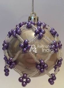 ตกแต่งแฟชั่นคริสต์มาสลูกปัดบอลครอบคลุมผู้จัดจำหน่ายจำนวนมากและผลิตโดยเครื่องตกแต่งอินเดียทำในประเทศอินเดียเพื่อคุณภาพที่ดีที่สุด - Product Image 2