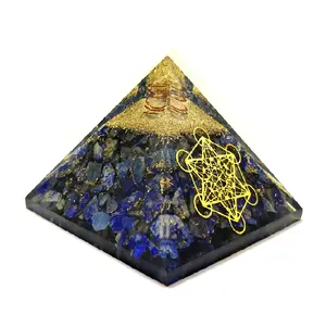 Lapis Lazuli EMF Protection Energy Orgone Pyramid Wholesale Spiritual Orgonite Pyramid For Sale Lapis Metatron Orgone Pyramid