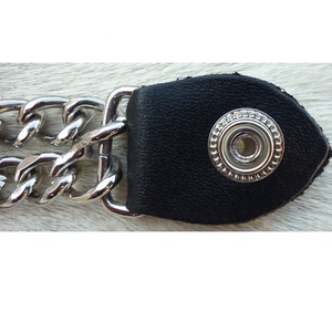 Premium quality custom color new design Genuine leather Eagle Punch Double Chain vest Extender USA 2026 - Product Image 3