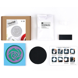 DIY unique ciment texture rose béton coaster kit - Product Image 3