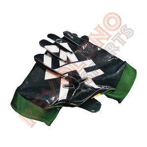 Guantes de fútbol americano para hombre diseño pegajoso de pata de Palma por encargo sublimado mano trasera guantes de fútbol sublimación al por mayor - Product Image 4