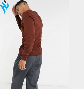 2025 Wholesale Premium Sweatshirts OEM High Quality Crew Neck <b>Brown</b> Men's sweatshirt For Mens - Product Image 2