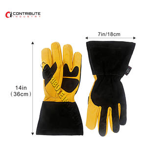 Gants de soudage en cuir de qualité supérieure Offre Spéciale Taille personnalisée Protection des mains et des bras résistante à la chaleur et au feu - Product Image 2