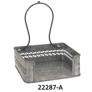 Porte-serviettes en métal galvanisé argent rustique support personnalisé dessus de Table artisanat décoratif porte-mouchoirs en fer décoration de la maison - Product Image 3