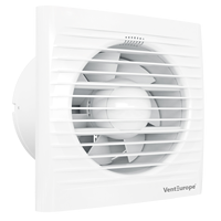 Ventilateur extracteur axial mural pour salle de bain VE125-S-C 125 mm, électrique 220-240 V 50/60 Hz 16 W 183 m³/h, moteur haute technologie OEM