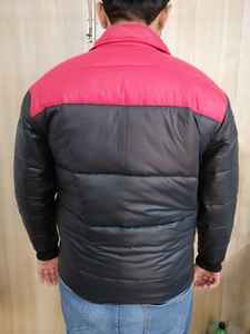 Nouveauté Veste bouffante coupe ajustée bleu marine à manches longues pour homme, accessoire de garde-robe à fermeture éclair à la mode - Product Image 4