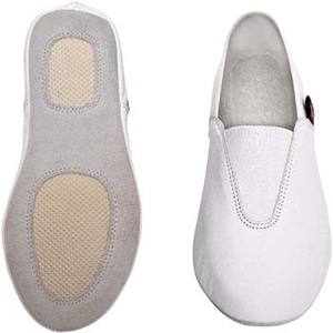 Gimnasia/entrenamiento/Yoga/trampolín/zapatos de baile/zapatos de entrenamiento de suela suave de cuero para niñas y mujeres, logotipo personalizado en color rosa, negro y blanco - Product Image 1