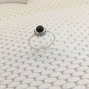 925เครื่องประดับเงินสเตอร์ลิงลำลองและงานแต่งงานแหวนพลอยโอนิกซ์สีดำน่ารักพร้อมเครื่องประดับชั้นดีสำหรับผู้หญิง - Product Image 5