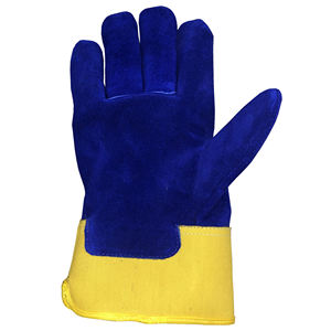 Gants de jardinage en cuir, gants de travail de protection en croûte de cuir de vache, gants de sécurité - Product Image 4