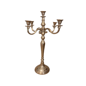 Candélabre fait à la main de grande taille à 5 bras avec des candélabres de décoration de mariage en laiton de qualité supérieure pour les meilleures ventes - Product Image 4