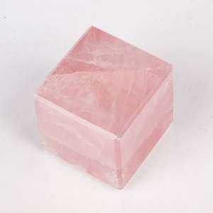 Vente en gros pierre naturelle de qualité supérieure pierre de guérison quartz rose rose prix bon marché cube de pierres précieuses au prix d'usine - Product Image 1