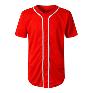 Maillot de baseball col rond pour hommes, personnalisé, bon marché, boutons complets, - Product Image 5