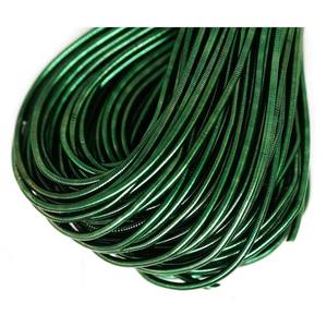 Bordado Francés Fino en Hilo de Cobre Verde Esmeralda Oscuro, Redondo y Liso, con Trabajos en Hilo Dorado, Luneville Tambour, Indian Gimp - Product Image 1