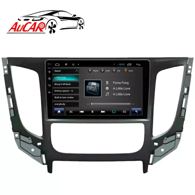 Aucar 9 ''اللمس شاشة الروبوت 10 مشغل وسائط متعددة GPS والملاحة سيارة راديو فيديو ستيريو ل ميتسوبيشي تريتون L200 2015-2019