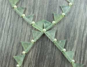 23 Pieces Natural <b>Mint</b> <b>Green</b> Prehnite Gemstone Faceted Trillion Shape Briolette Beads for Jewelry Making Wholesale - Product Image 5