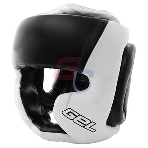 Protector de cabeza de entrenamiento de cara completa de gel para boxeo MMA y Muay Thai para combate hecho con algodón de goma duradero y material de PU - Product Image 3