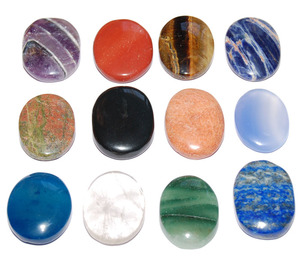 Natural Mix Gemstone Oval Cabochons Handmade 35-40mm Healing Gemstones for Sale - Product Image 1