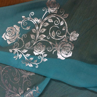 Écharpes colorées en mousseline de soie, vêtements, écharpe à tâches en soie, chaude, douce et confortable, avec impression feuille,, foulards fabrication, Premium