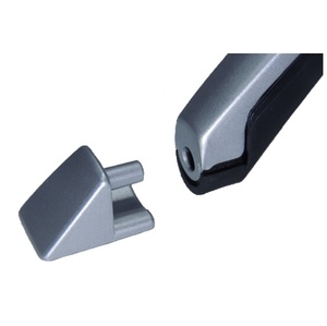 Case handle silver top black bottom aluminum material good for cases suitcase wood case - Product Image 5