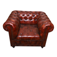 Echtes Leder Chesterfield Ecksofa Einzelsessel Sektional Konvertierbar Modulares Villen-Möbelstück Einsitzer Modern Schule Zuhause