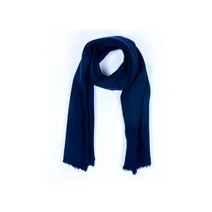 Cashmere Scarf At Best Price Mens Felted Thick Winter Navy Blue Warm Soft Pure Nepal Cashmere Scarf Wholesaler