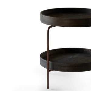 Support à gâteau noir à 2 niveaux avec cadre en poudre noire en bois et fer pour gâteau de mariage Donuts et desserts - Product Image 4