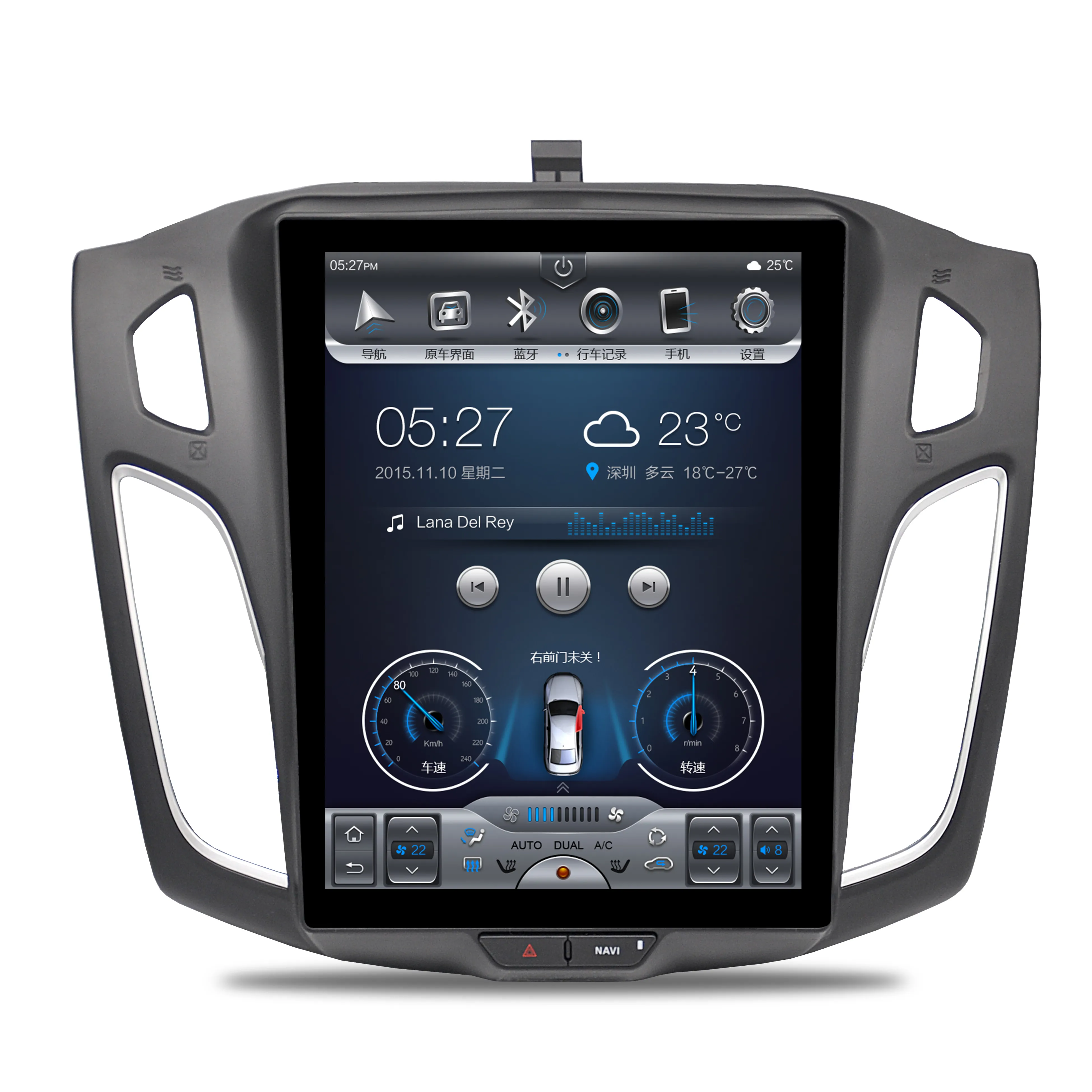 MENTIR 12.1 ''Android Unidade Central Multimedia Player De Vídeo Android auto Carplay 10 Vertical Da Tela de Navegação GPS para Ford Focus
