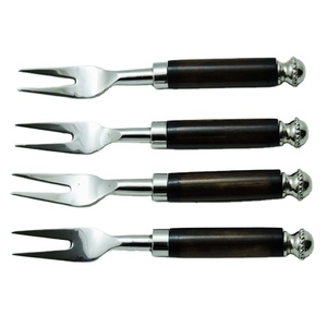 Best Manufacturer Design Stainless Steel & Black Resin with High Quality Polished Flatware Type Fork Set of 4 - Product Image 1