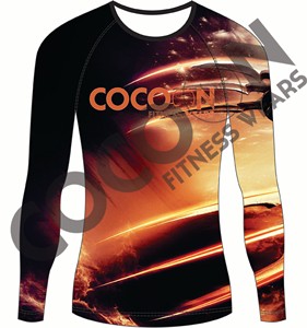 Cocoon Wholesale Men's Apparel Muscle Slim Fit Long Sleeve monkey art sublimation <b>Compression</b> <b>Shirt</b> fitness - Product Image 4