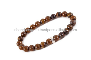 Bracelet de haute qualité fer oeil de tigre perle ronde Bracelet de réglage pierre précieuse guérison bijoux de mode hommes et femmes cadeau énergie - Product Image 4