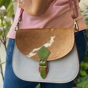 กระเป๋าถือหนังรีไซเคิลสไตล์ตะวันตกกระเป๋าเงินหลากสีสำหรับผู้หญิงกระเป๋าสะพายไหล่พิมพ์ลายสัตว์ทันสมัยดีไซน์ใหม่ - Product Image 1