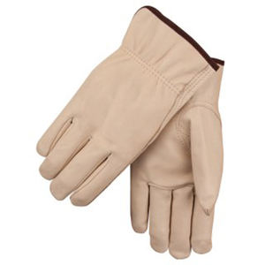 Gants de conducteur en cuir de vachette pour hommes personnalisés en gros avec passepoil marron gant de travail pour hommes fonction anti-impact beau design - Product Image 4