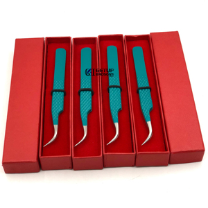 แหนบต่อขนตามีเมอร์เมดแบบโค้งสแตนเลสอุปกรณ์เสริมความงามใหม่สำหรับมืออาชีพปรับแต่งโลโก้ได้ตามต้องการ - Product Image 1