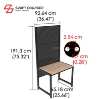 Table à outils de garage multifonctionnelle moderne en acier robuste, en métal et en bois, avec panneau perforé, personnalisable OEM/ODM/OBM, armoire d'atelier