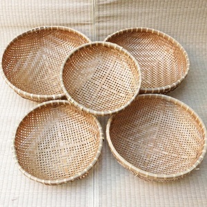 Verry cheap price Handmade Bamboo Tray Bamboo Serving Trays Decor Storage cheap price Fruit Rattan Tray