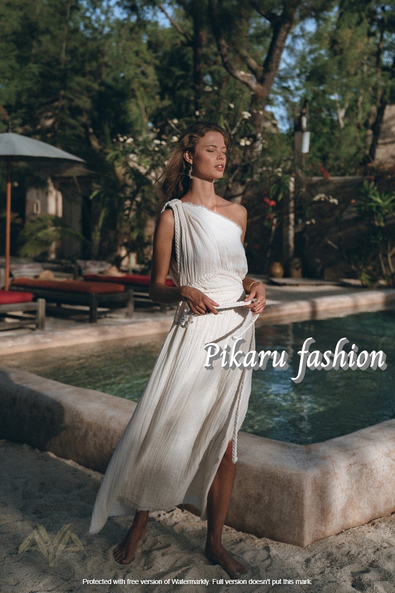 knee length dresses for ladies Italian Linen Women's Dress main image 0